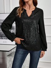 EMERY ROSE Women's V-Neck Long Sleeve Casual Comfortable Trendy Blouse